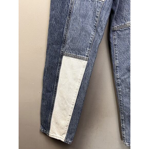 PacSun Button-Fly Patch High Rise Straight‎ Jeans Womens 23 Denim Light Blue - Picture 9 of 9